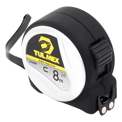 Flexómetro Magnético / 8 m (26.2 ft) / Cinta 0.11 mm / Doble Graduación / ABS Termorresistente / Agarre Soft Touch