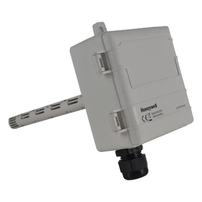 Sensor de humedad y temperatura para ducto / Termistor 20 kΩ / Exactitud ±3% HR / Salida 0-5V/10V o 4-20 mA / Alimentación 24 VCA
