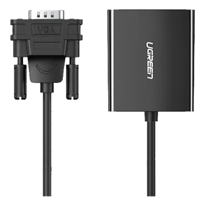 Adaptador VGA a HDMI / 1080P@60Hz / Audio 3.5mm / USB-C 5V / Cable 15cm (5.91 pulgadas) / 28AWG
