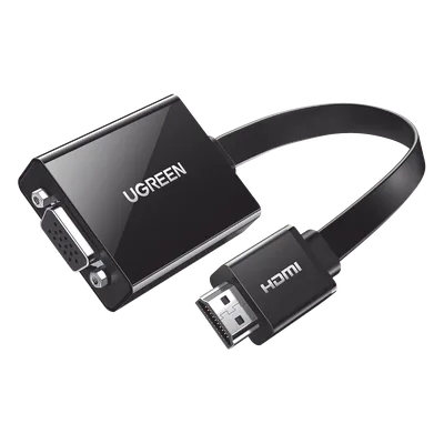 Adaptador HDMI a VGA / 1080P@60Hz / Audio 3.5mm / Alimentación Micro USB / Cable 0.82 ft / Plug & Play