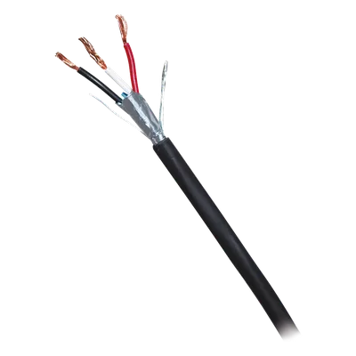 Cable para Alarma / 3 Conductores 18 AWG / Blindado / Antiflama / 305 m (1000 ft) / Negro