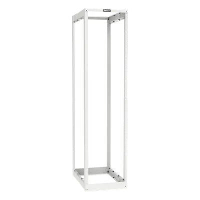 Rack de Cuatro Postes / 45 Unidades de Rack / Profundidad Ajustable 584.2 a 1066.8 mm (23 a 42 in) / Carga Estática 907.2 kg (2000 lbs) / Rieles Roscados #12-24 / Color Blanco