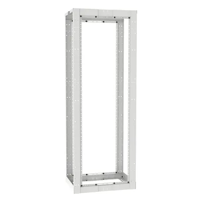 Rack de Cuatro Postes / 45 Unidades de Rack / Profundidad Ajustable 584.2 a 1066.8 mm (23 a 42 in) / Carga Estática 907.2 kg (2000 lbs) / Rieles Roscados #12-24 / Color Blanco