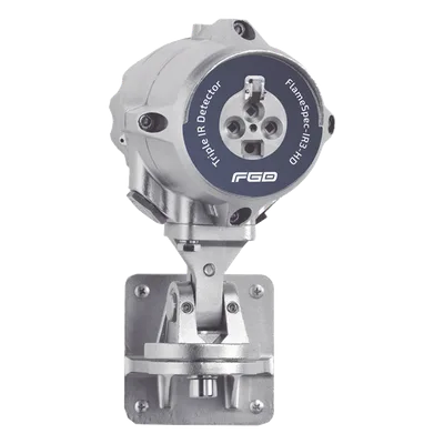 Detector de Flama Triple IR / Sensibilidad 260 ft (79.2 m) / Detección 1.3 s / HD 100 ft (30.5 m) / IR3-HD Hidrocarburos / 40 ms Explosiones