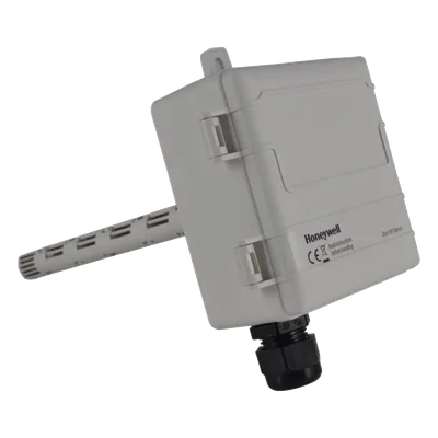 Sensor de Humedad y Temperatura / Montaje en Ducto / Salida 0-5 V/0-10 V o 4-20 mA / Precisión ±2% HR / Termistor 20 kOhm / IP20 / -40 a 70°C