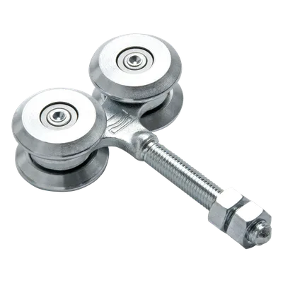 Carretilla Mediana para Puertas Colgantes / Acero Galvanizado / Carga 280 kgf / 4 Ruedas con Cojinete