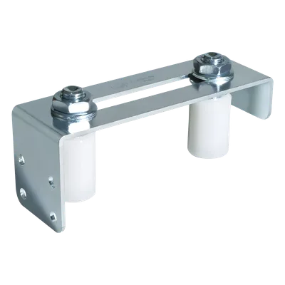Placa guía para puertas corredizas / Acero galvanizado / Rodillos de nylon / Espesor 0-85 mm / 0.47 kg