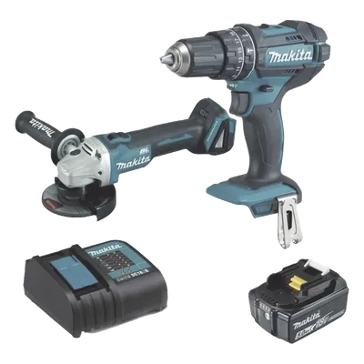 Kit Rotomartillo + Mini Esmeriladora / 18 Vcc / 5.0 Ah Li-Ion / 1900 RPM / 1/2 Pulgada / 28500 GPM