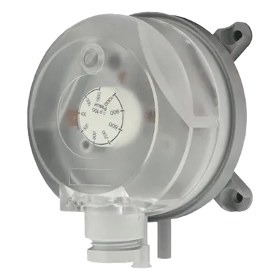 Interruptor de presión diferencial / Rango 0.20-2.00 in W.C. / SPDT 1.5 A @ 250 Vac / Prensaestopa / Kit instalador