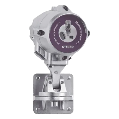 Detector de Flama UV/IR / Respuesta 5 ms / Alcance 60 m (196.9 ft) / Doble Espectro / Salidas 4-20 mA Modbus RS-485 / IP66/IP68 / -55 a +85 °C