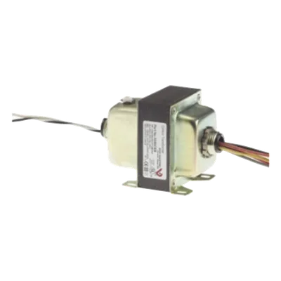 Transformador de control / 75 VA / Primario 120-208-240-480 VAC / Secundario 24 VAC / Protección por disyuntor / Montaje 1 hub y pata / UL