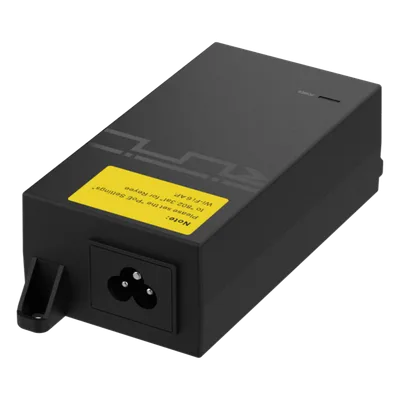 Inyector PoE Pasivo / Gigabit 1G / 52 V / 30 W / Protección 2000 A / RJ45 Blindado
