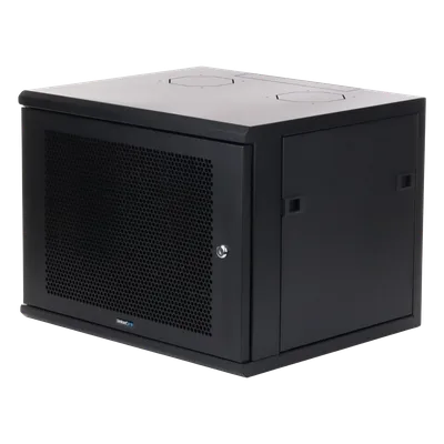 Gabinete de Pared 19" / 6 UR / Puerta Perforada 62% Ventilación / Postes Ajustables 222-326 mm / Carga 60 kg / Interior