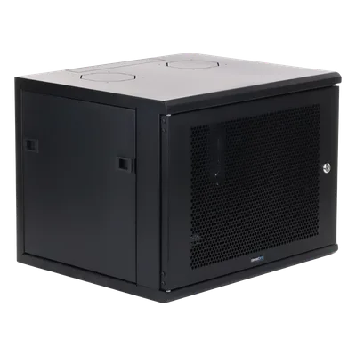 Gabinete de Pared 19" / 6 UR / Puerta Perforada 62% Ventilación / Postes Ajustables 222-326 mm / Carga 60 kg / Interior