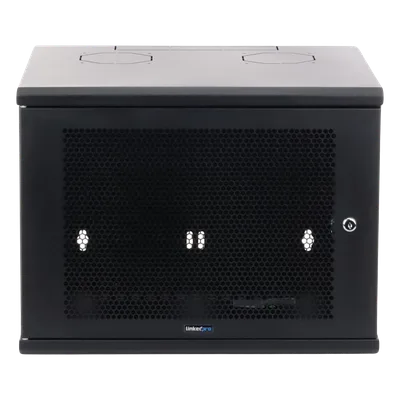 Gabinete de Pared 19" / 6 UR / Puerta Perforada 62% Ventilación / Postes Ajustables 222-326 mm / Carga 60 kg / Interior
