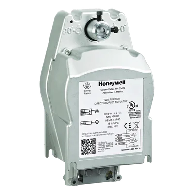 Actuador Dos Posiciones / Acción Rápida / Retorno Resorte 15 s / 80 lb-in / 350°F (176°C) / 120 Vac / Carrera 95° / UL555S