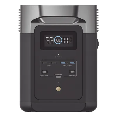 Estación de Energía Portátil Delta 2 1024Wh Litio LFP / 6 AC 1800 W (Max. 2200W) / 2 USB-C 100W / Capacidad para Aumentar Respaldo / Cargador de Coche 10A a 12.6V / Conectividad WiFi y Bluetooth (App)