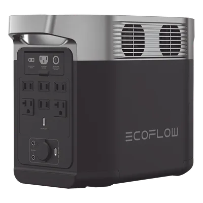 Estación de Energía Portátil Delta 2 1024Wh Litio LFP / 6 AC 1800 W (Max. 2200W) / 2 USB-C 100W / Capacidad para Aumentar Respaldo / Cargador de Coche 10A a 12.6V / Conectividad WiFi y Bluetooth (App)
