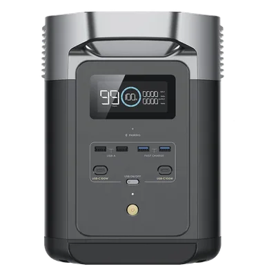 Estación de Energía Portátil Delta 2 1024Wh Litio LFP / 6 AC 1800 W (Max. 2200W) / 2 USB-C 100W / Capacidad para Aumentar Respaldo / Cargador de Coche 10A a 12.6V / Conectividad WiFi y Bluetooth (App)
