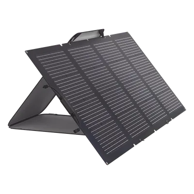 Módulo Solar Portátil y Flexible de 220W Recomendado para Estaciones Portátiles EFD330, EFD350 ó EFD500 / Ajuste de Ángulo / Carga Eficiente / Incluye Cable XT60 a MC4