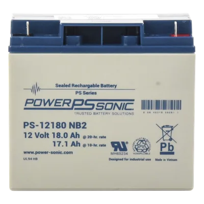Batería de Respaldo AGM/VRLA / 12V / 18AH / Terminales NB2 / Vida Útil 5 Años / Libre de Mantenimiento