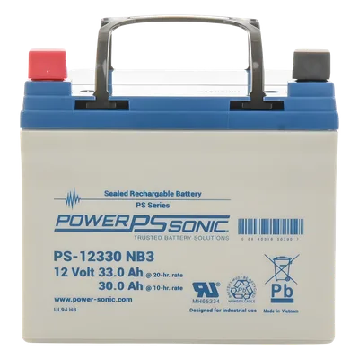 Batería de Respaldo AGM/VRLA / 12V / 33 Ah / Terminales NB3 / 5 Años Vida Útil / Sellada Libre de Mantenimiento