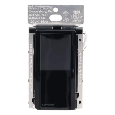 Interruptor Inteligente de Pared / On/Off No Regulable / 120 V / 5 A LED / 600 W Incandescente / 3 A Ventiladores / Control Pico y Smart Hub / Negro