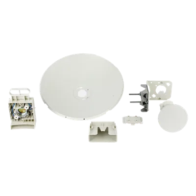 Antena direccional tipo plato / 25 dBi / 5.150-7.125 GHz / MIMO 2X2 dual-pol / IP67 / 7° haz / Acero con pintura en polvo