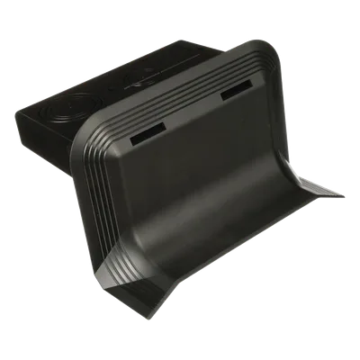 Accesorio de Conexión a Pared / Canaleta de Piso 4 Vías / PVC Rígido Negro / Carga 907 kg / UL94V-0 / ADA Compliant