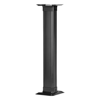 Accesorio de Conexión a Mesa / Canaleta de Piso 4 Vías / PVC Rígido / Carga 907 kg / Área 45.11 in² / ADA / Negro