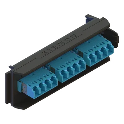 Placa Acopladora / 6 Conectores Dúplex LC/UPC / 12 Fibras Monomodo / Sin Shutter / Compatible LightVerse Core, Plus y Pro