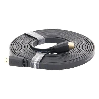 Cable HDMI 2.0 Plano de 5 Metros (16.40 Pies) / 4K@60Hz / HDR / 3D / HEC (Canal Ethernet HDMI) / ARC (Canal de Retorno de Audio) / Color Profundo de 48 Bits / Audio de 32 Canales / HDCP / Audio Dolby