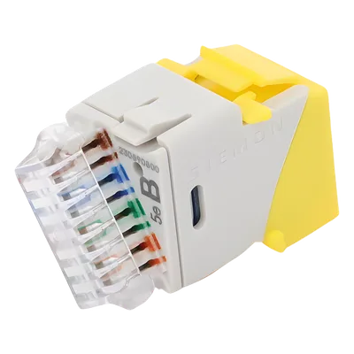 Jack Keystone / Cat5e UTP / Impacto 110 / T568A-B / -10 a 60°C / Amarillo