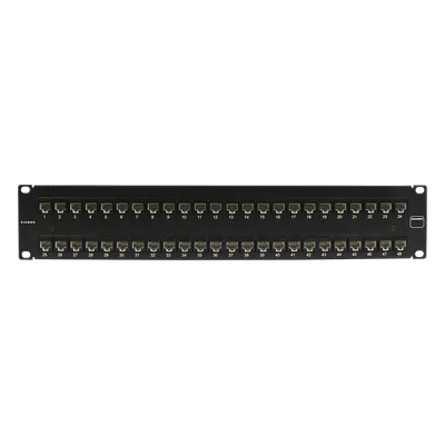 Patch Panel / UTP Cat5e / 48 Puertos / Plano / 2U / 19" Rack / -10 a 60 °C / UL94 V-0