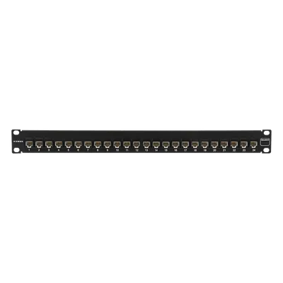 Patch Panel / UTP / Cat6 / 24 Puertos / Plano / 1U / 19 Pulgadas