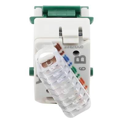 Jack Keystone / Cat6 UTP / Terminación 110 / Color Verde / UL 94 V-0 / -10°C a 60°C