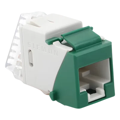 Jack Keystone / Cat6 UTP / Terminación 110 / Color Verde / UL 94 V-0 / -10°C a 60°C