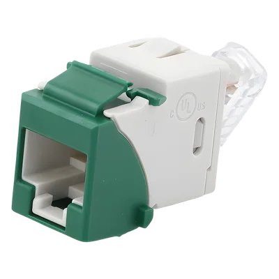 Jack Keystone / Cat6 UTP / Terminación 110 / Color Verde / UL 94 V-0 / -10°C a 60°C