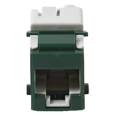 Jack Keystone Cat6A UTP / Terminación T568A/B / Rango -10 a 60°C / Color Verde / UL 94 V-0