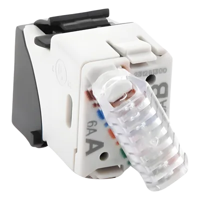 Jack Keystone / Cat6a UTP / Terminación 110 / T568A-B / -10 a 60°C / 22-26 AWG