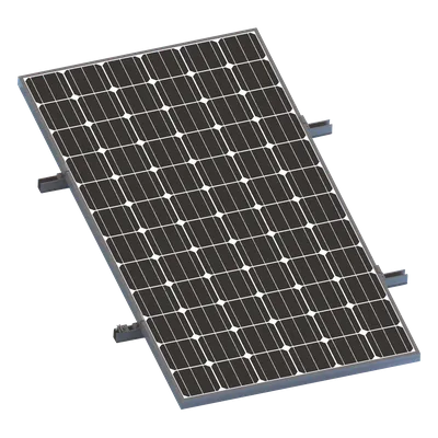 Kit de Montaje para Panel Solar / Arreglo 1x1 / Rieles de Aluminio Anodizado / Módulos de 35 mm / Instalación en Techos Planos