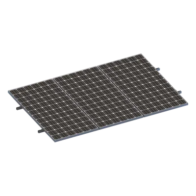 Kit Minirieles para Panel Solar / Arreglo 1x3 / 3 Paneles de 35mm / Montaje Plano en Lámina / 8 Rieles / Sujetadores Incluidos