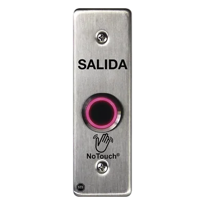 Interruptor IR sin contacto / Acero inoxidable 304 / Montaje delgado 4.5 x 4.5 x 0.26 pulgadas / Salida relé ajustable 0.5-20 s / Contacto seco tipo C