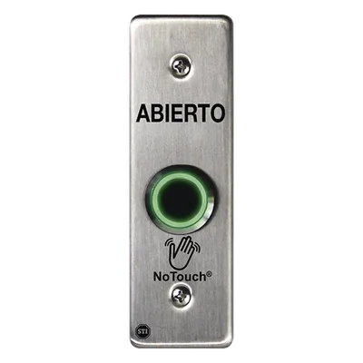 Botón de Salida NoTouch / Sensor IR / Acero Inoxidable 304 / Contacto Seco / LED Dual / Montaje Delgado 0.26"