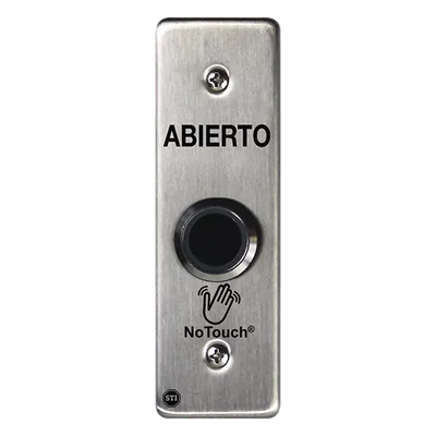 Botón de Salida NoTouch / Sensor IR / Acero Inoxidable 304 / Contacto Seco / LED Dual / Montaje Delgado 0.26"