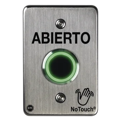 Interruptor IR NoTouch / Acero Inoxidable 304 Grado Médico / Contacto Seco Forma C / 4.5" x 4.5" x 0.26" (11.4 cm x 11.4 cm x 6.6 mm)
