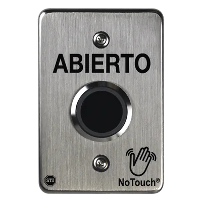 Interruptor IR NoTouch / Acero Inoxidable 304 Grado Médico / Contacto Seco Forma C / 4.5" x 4.5" x 0.26" (11.4 cm x 11.4 cm x 6.6 mm)