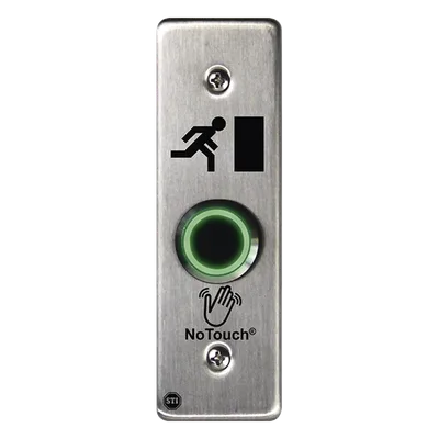 Interruptor IR sin contacto / Acero inoxidable 304 grado médico / Montaje delgado 4.5x4.5 pulgadas / Temporizador 0.5-20 seg / Contacto forma C