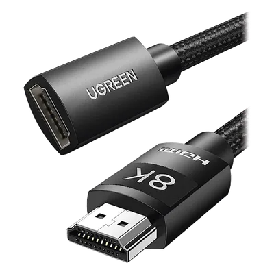 Cable de Extensión HDMI / HDMI 2.1 / 8K@60Hz / 48 Gbps / 28AWG Cobre Puro / 1 Metro (3.28 Pies) / Macho a Hembra / Extensión hasta 3 Metros (9.84 Pies)
