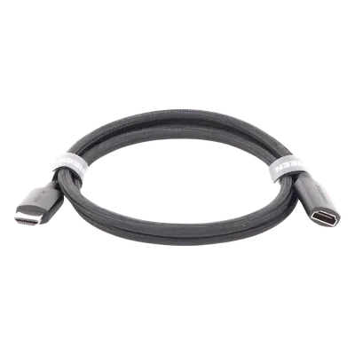 Cable de Extensión HDMI / HDMI 2.1 / 8K@60Hz / 48 Gbps / 28AWG Cobre Puro / 1 Metro (3.28 Pies) / Macho a Hembra / Extensión hasta 3 Metros (9.84 Pies)